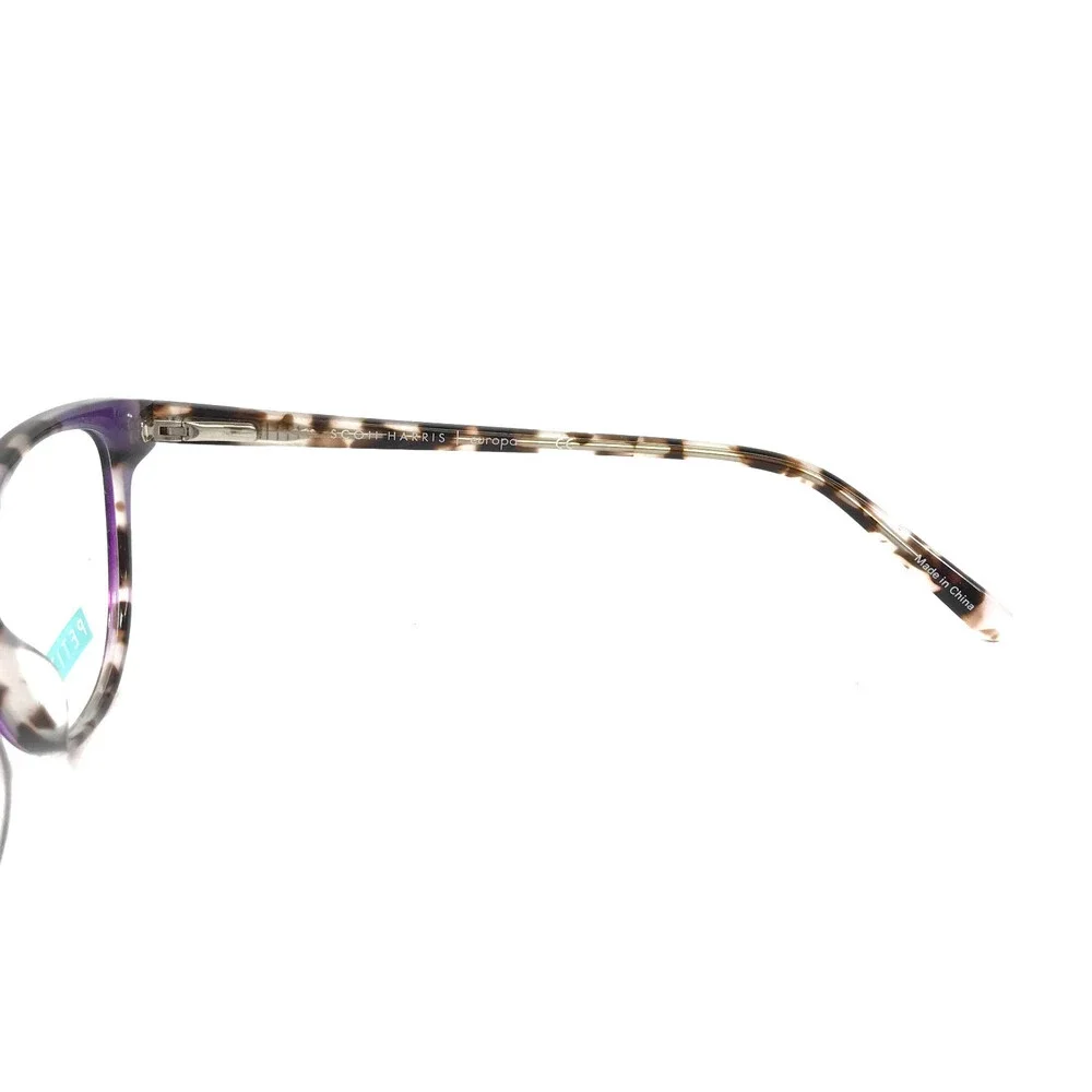 Scott Harris Petite Eyeglasses Frame SH-686 C1 Plum Tortoise Cat Eye 48-15-135